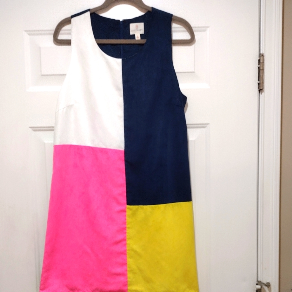 Julie Brown NYC  Color Block Lined  Sheath Dress Size 10